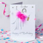Personalised Handmade 3D Champagne Chair Birthday Card, thumbnail 1 of 4