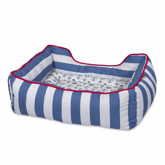 Nautical Square Dog Bed By Blackdown Lifestyle