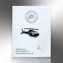 Small Helicopter Enamel Tie Or Lapel Pin Badge, Aircraft, Flying Gifts For Men, Father's Day Present, thumbnail 4 of 8