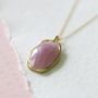 Pink Sapphire Gold Plated Silver Birthstone Necklace, thumbnail 1 of 3