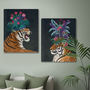 Hot House Tigers Set Two Art Prints, Framed Or Unframed, thumbnail 1 of 8