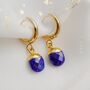 Lapis Lazuli Hoop Earringss, thumbnail 1 of 11