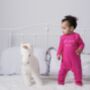 Baby Sleepuit, Unicorns Rock, Pink Babygrow, Baby Gift, thumbnail 1 of 6