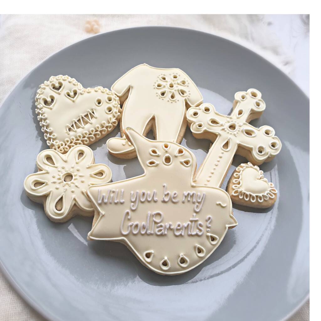 Personalised Godparent/Baptism Cookie Letterbox Gift By The Cookie