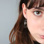 Labyrinth Nº Two Architectural Earrings With Semi Precious Stone, thumbnail 2 of 8