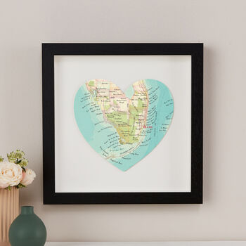 Personalised Location Miami, Florida Map Heart Print, 4 of 4