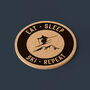 Round Cork Coaster 'Eat Sleep Ski Repeat' | Homeware | Tableware | Ski | Skiing Accessory | Mountains, thumbnail 1 of 2