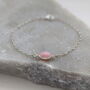 Pink Opal And Silver Chain Bracelet, thumbnail 3 of 7