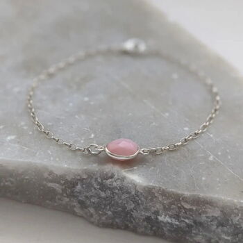Pink Opal And Silver Chain Bracelet, 3 of 7