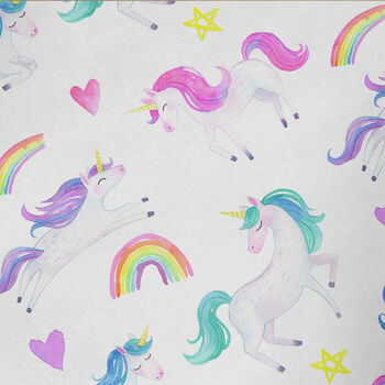 Unicorns Wrapping Paper Roll Or Folded Bright Fun Kids, 2 of 2