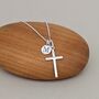 Personalised 925 Silver Confirmation Cross Necklace, thumbnail 1 of 3