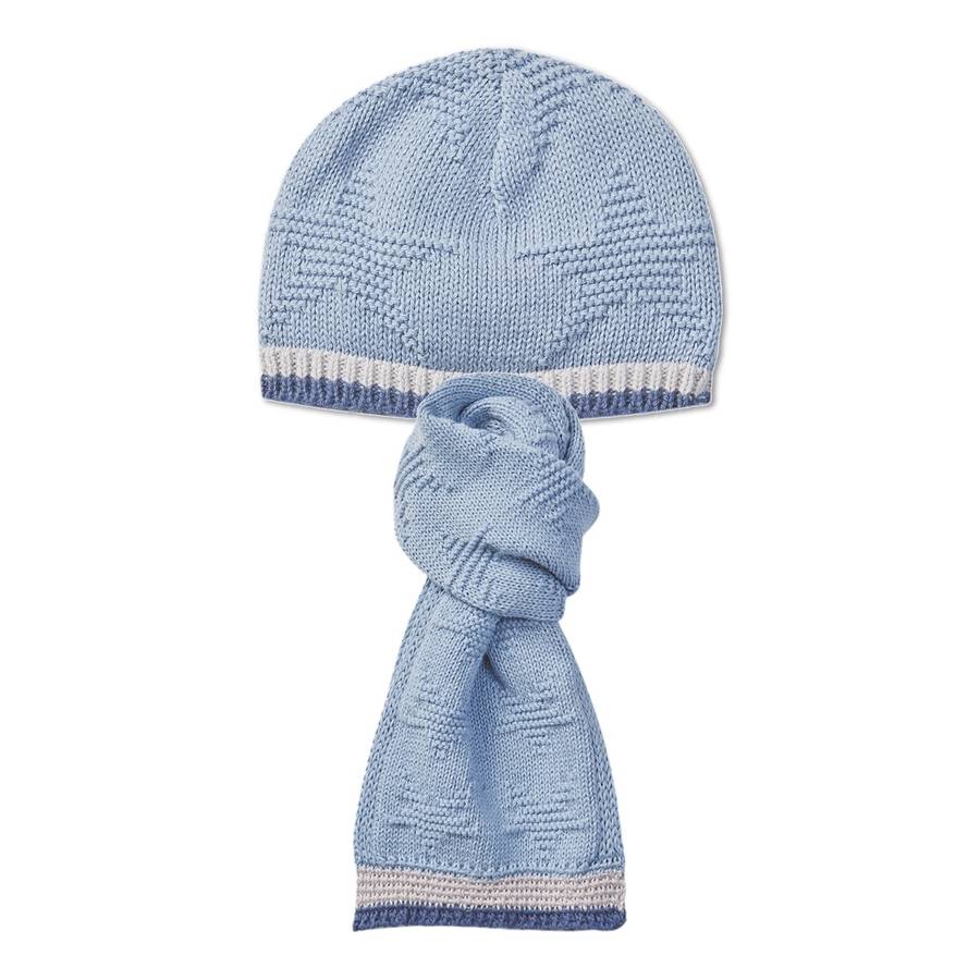 Baby Boy Star Hat And Scarf Gift Set By Toffee Moon