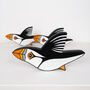 Hand Painted Wooden Puffin Ornament, thumbnail 1 of 6