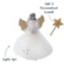 Gold Light Up Fairy Godmother Tree Topper, thumbnail 1 of 7