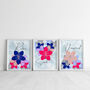 Set Of Three Abstract Flower Prints, thumbnail 1 of 4