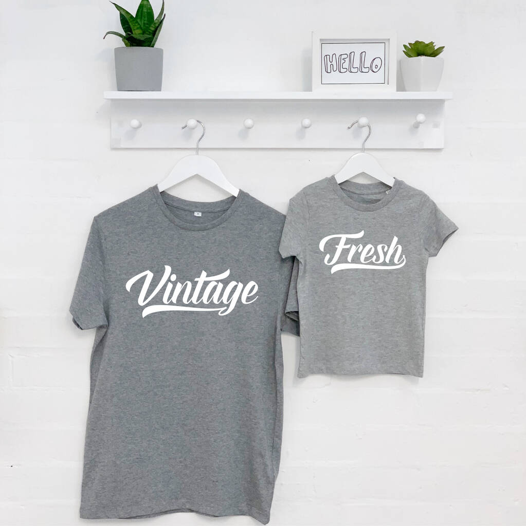 Vintage And Fresh Father And Son T Shirt Set, 1 of 6