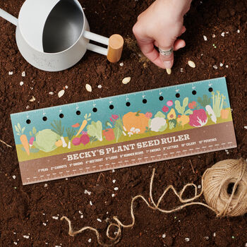 Personalised Wooden Plant Seed Gardening Ruler, 5 of 6