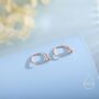 Sterling Silver Minimalist Ball Huggie Hoop Threader Earrings, thumbnail 4 of 12