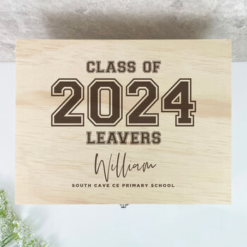 Personalised 'Class Of 2024' Leavers Memory Box, 2 of 9