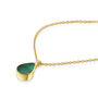 Teardrop Malachite Urn Necklace 18 K Gold Plated Silver, thumbnail 5 of 6