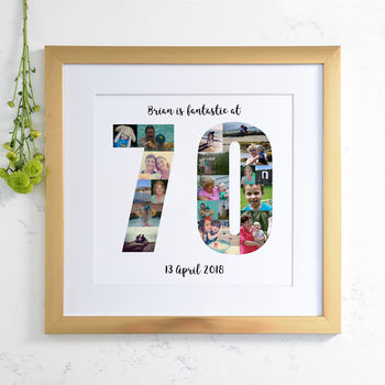 Personalised 70th Birthday Photo Collage, 2 of 8