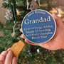 Polished Metal Heritage Gift Blue Plaque For Grandad, thumbnail 1 of 4