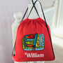 Personalised Sardines Drawstring Pe Kit Bag, thumbnail 1 of 5