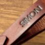 Personalised Brown Leather Lanyard, ID Badge Lanyard, thumbnail 3 of 10