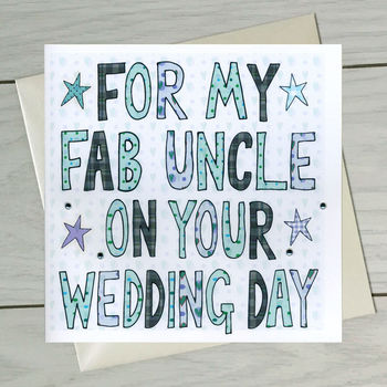 Personalised Auntie/ Uncle Wedding Book Card, 4 of 8