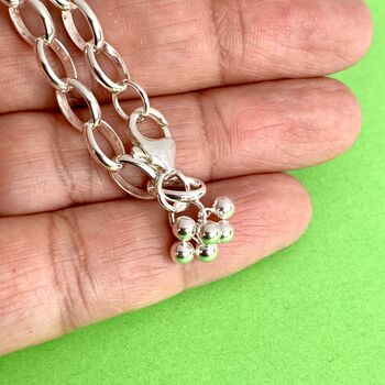 60th Birthday Sterling Silver Beads Bracelet, 4 of 4