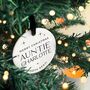 Personalised Ceramic Christmas Bauble For Auntie Or Uncle, thumbnail 5 of 10