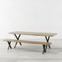 Battersea Extendable Dining Table And X Shaped Legs, thumbnail 4 of 7