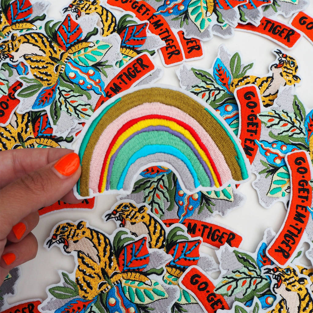 rainbow iron on patch by eleanor bowmer | notonthehighstreet.com