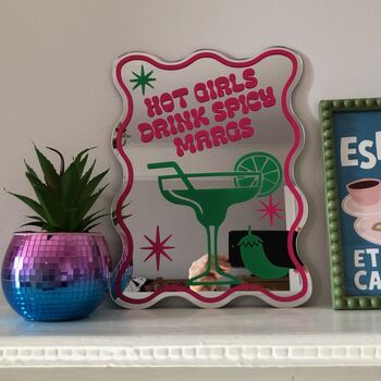 Wavy Edge Spicy Margarita Mirror, 2 of 4