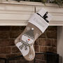 Personalised Grey Snowman Christmas Stocking, thumbnail 1 of 3