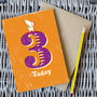 3rd Birthday Card 'Three Today', thumbnail 1 of 2