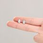 Sterling Silver Blue Opal Hamsa Hand Stud Earrings, thumbnail 5 of 11