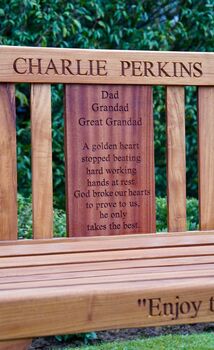 Personalised Bench With Engraved Plaque, 2 of 8