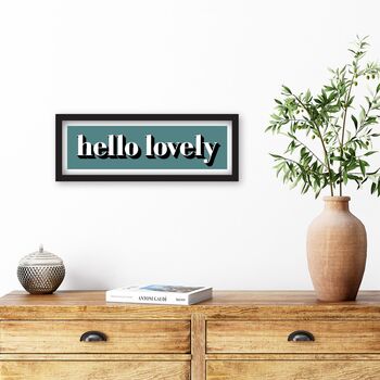 Framed Hello Typography Print, 7 of 11