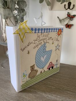 Personalised New Baby Keepsake Box, 4 of 6