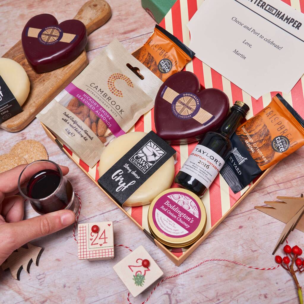 Cheese And Port Letter Box Hamper, 1 of 10