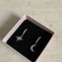 Silver Moon And Star Hoop Earrings, thumbnail 1 of 4