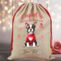 Personalised Dog Valentine Love Heart Sack, thumbnail 5 of 12