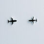 Sterling Silver Black Plane Stud Earrings, thumbnail 2 of 6