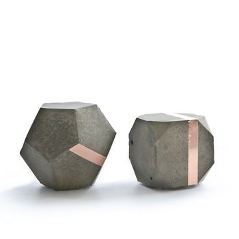 Geometric Concrete Sculpture Set Of Two, 3 of 6