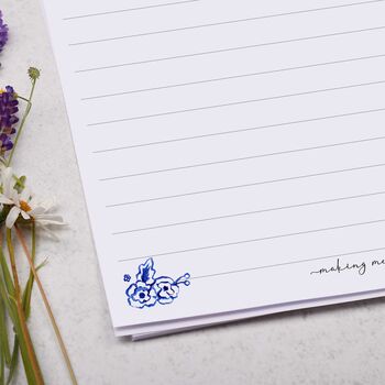 A5 Personalised Letter Writing Paper Oriental Florals, 2 of 4