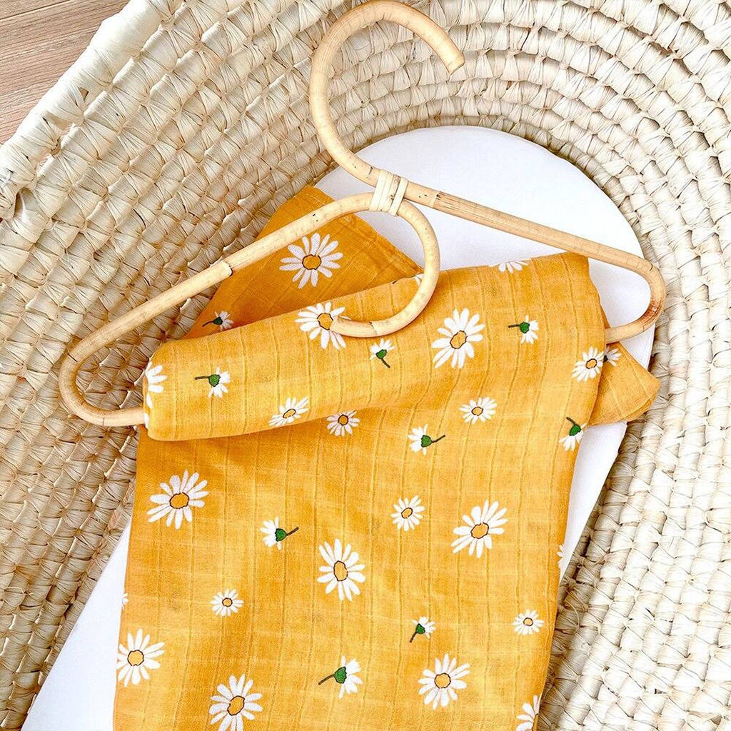 Extra Large Daisy Bamboo Muslin By Bumble Baby Boutique