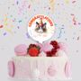 Personalised Cat In Party Hat Cake Topper, thumbnail 6 of 12