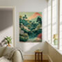 Japanese Vintage Mountain Forest Art Print, thumbnail 2 of 4