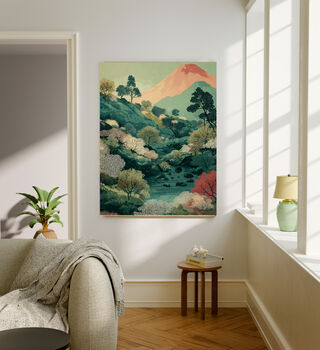 Japanese Vintage Mountain Forest Art Print, 2 of 4